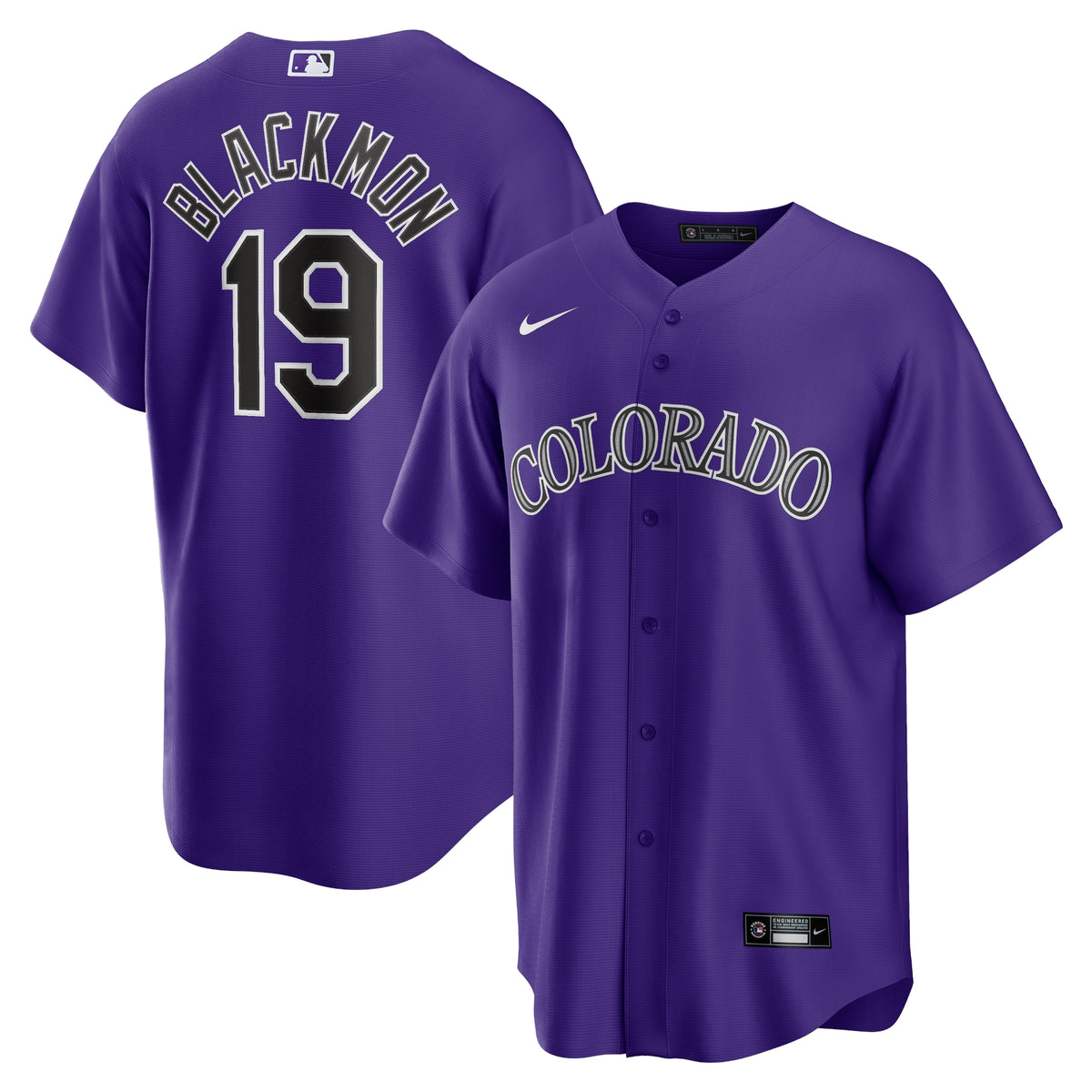 Charlie Blackmon Colorado Rockies Nike Alternate Replica Player Name Jersey Purple