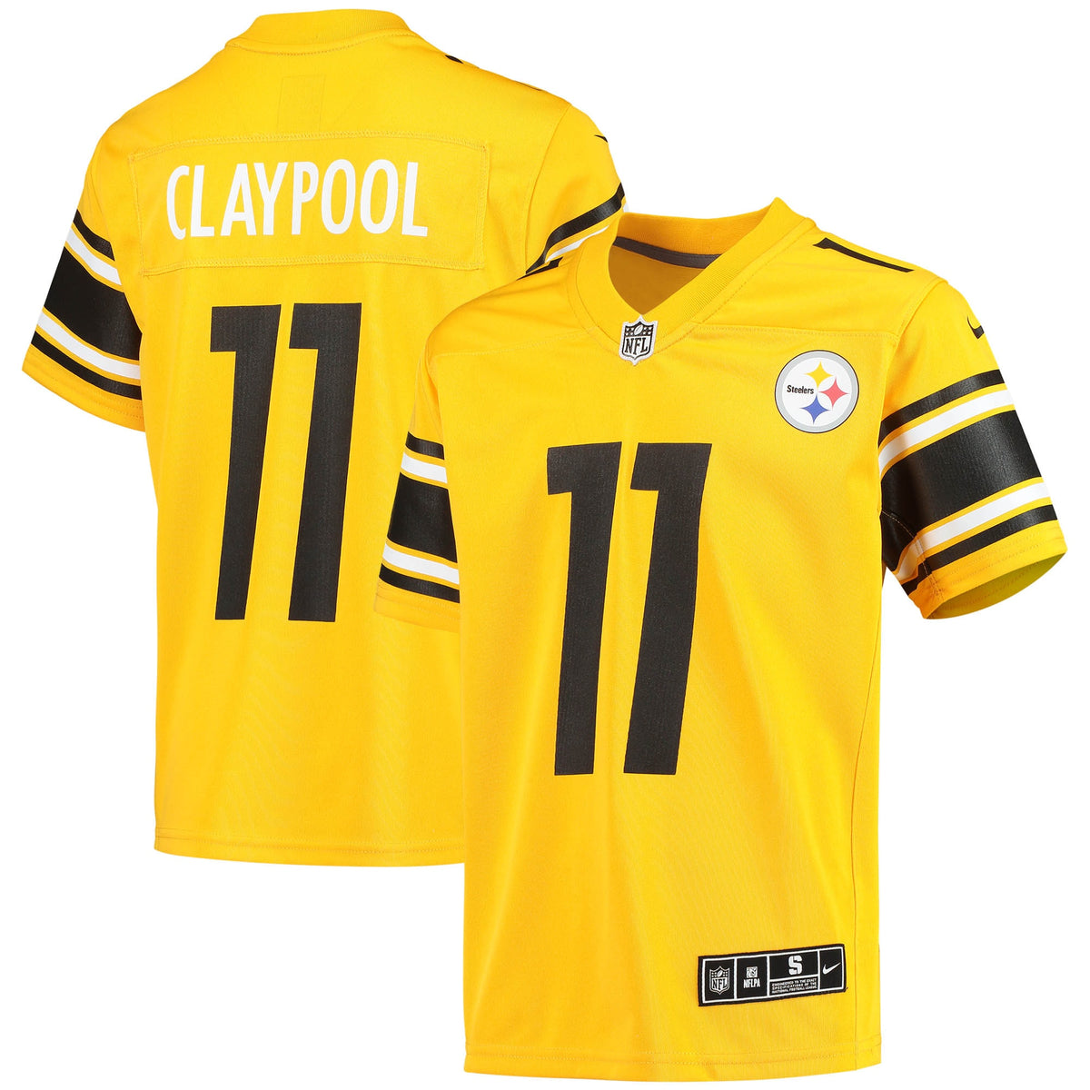 Chase Claypool Pittsburgh Steelers Nike Youth Inverted Team Game Jersey Gold