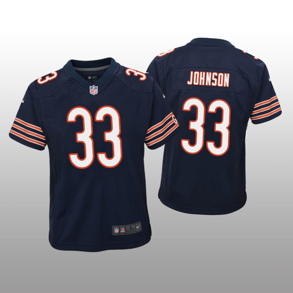 Chicago Bears Jaylon Johnson Navy Jersey Game Youth