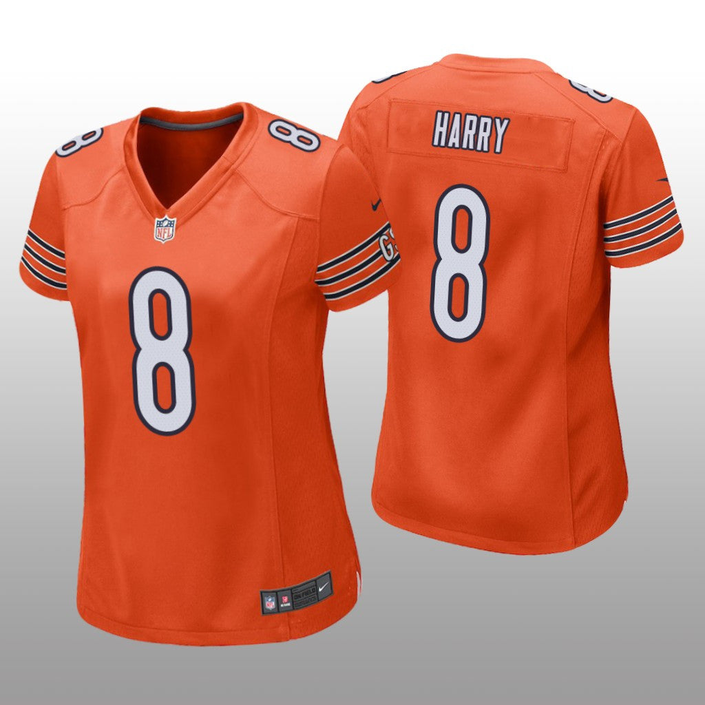 Chicago Bears N&'Keal Harry Orange Jersey Game Women's