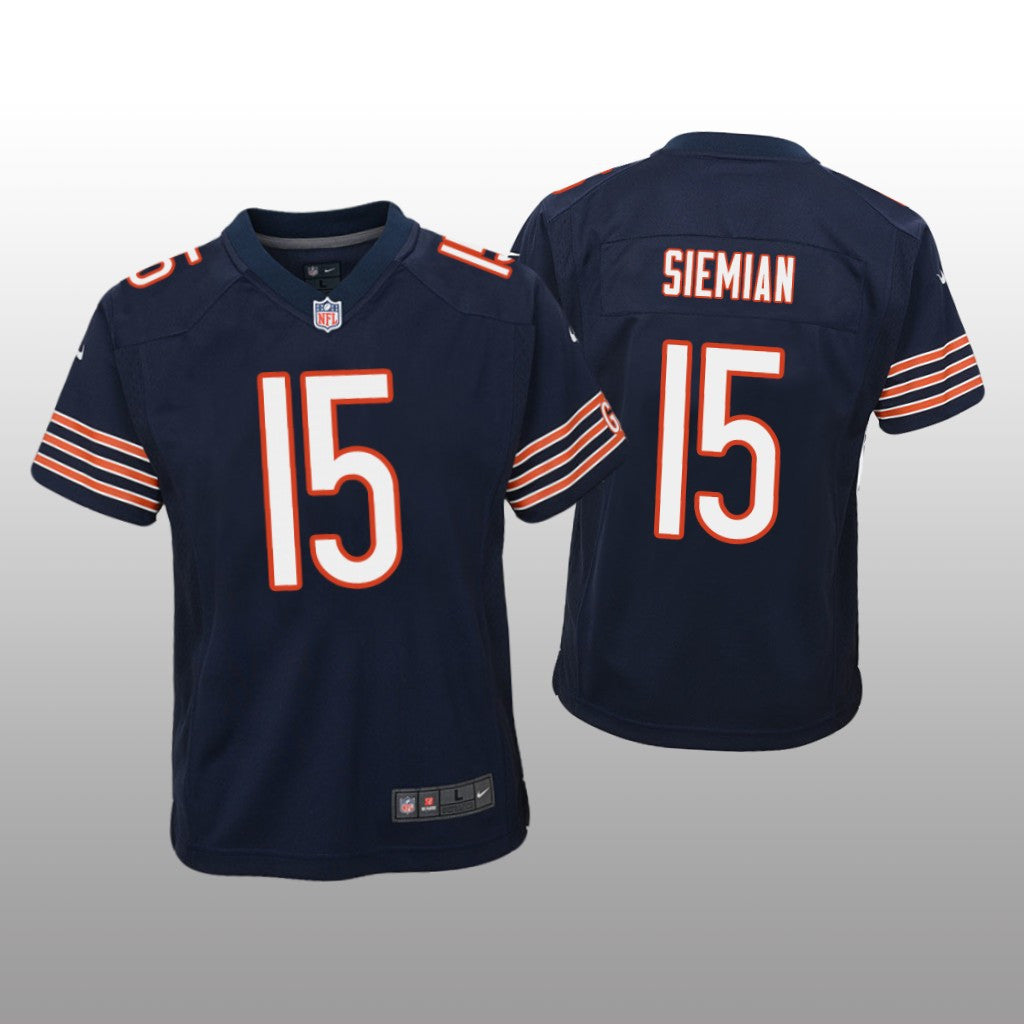 Chicago Bears Trevor Siemian Navy Jersey Game Youth
