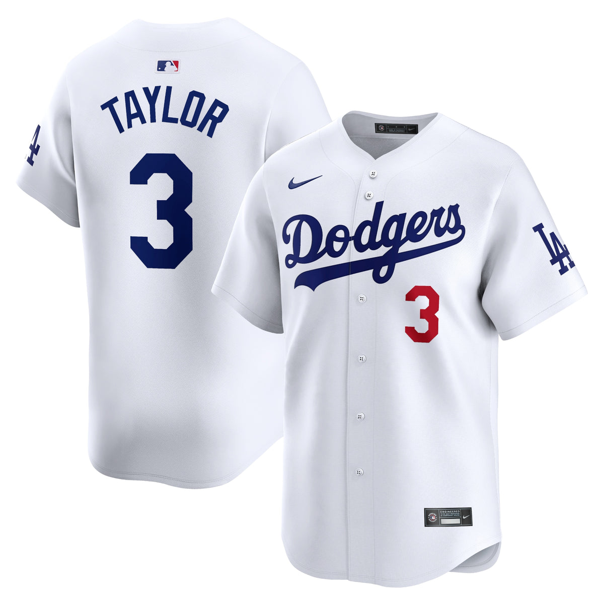 Chris Taylor Los Angeles Dodgers Nike Home Limited Player Jersey White