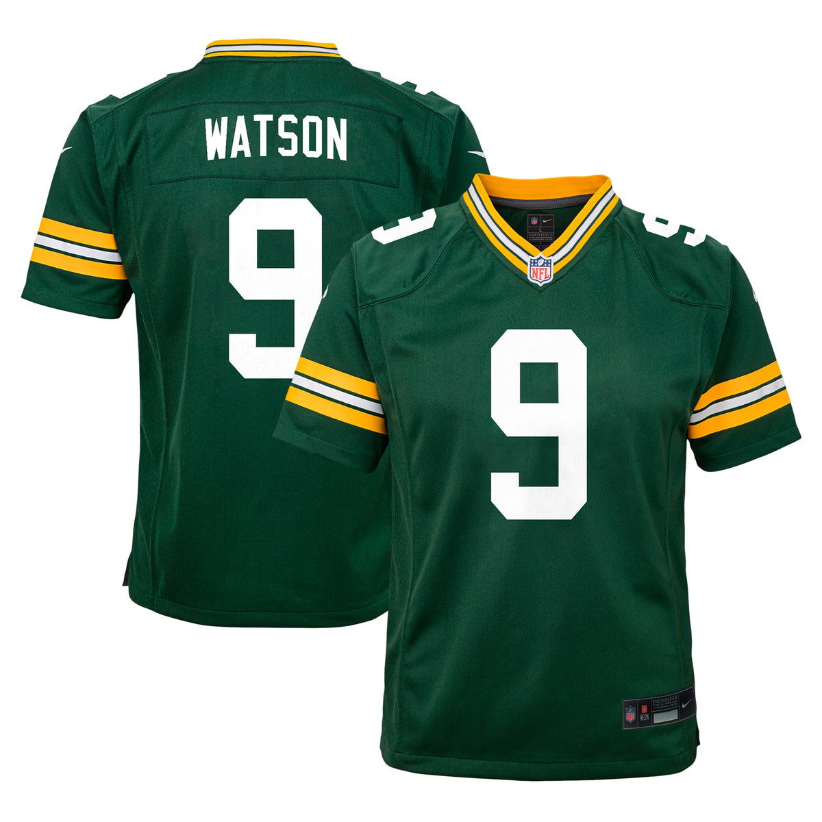 Christian Watson Green Bay Packers Nike Youth Team Player Game Jersey Green
