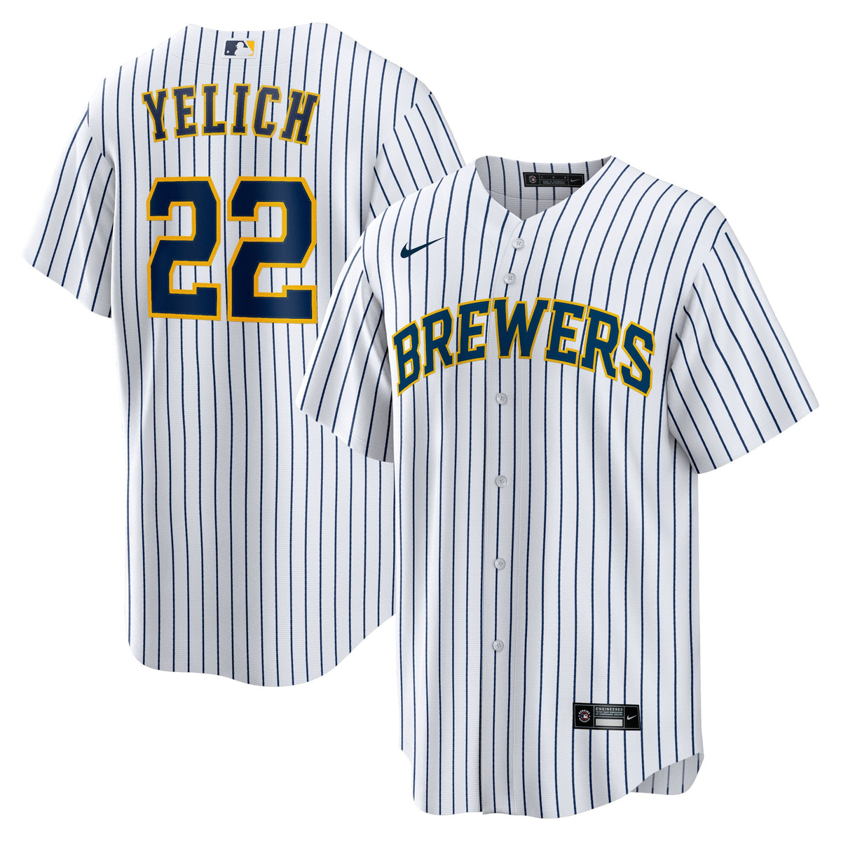 Christian Yelich Milwaukee Brewers Nike Alternate Replica Player Jersey White