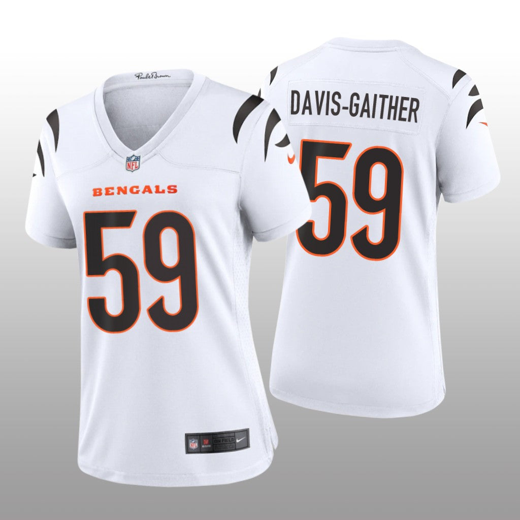 Cincinnati Bengals Akeem Davis-Gaither White Jersey Game Women's