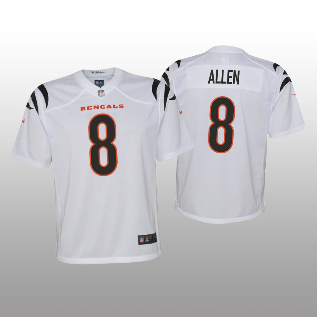 Cincinnati Bengals Brandon Allen White Jersey Game Youth