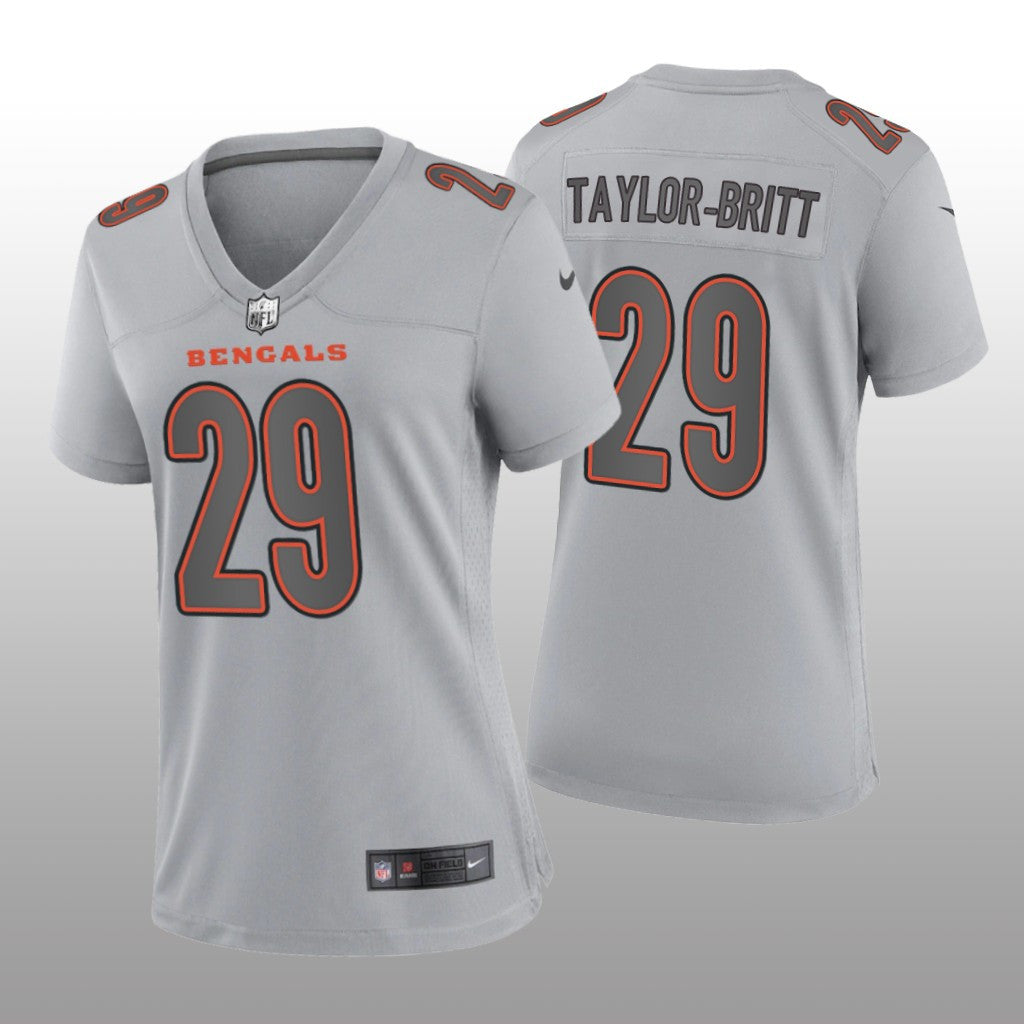 Cincinnati Bengals Cam Taylor-Britt Gray Jersey Atmosphere Fashion Game Women's