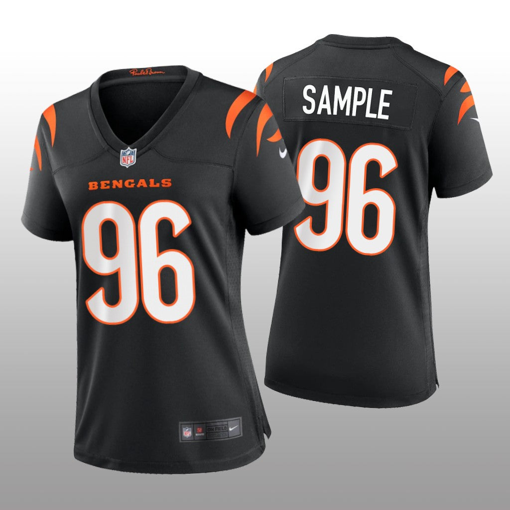 Cincinnati Bengals Cameron Sample Black Jersey Game Women's