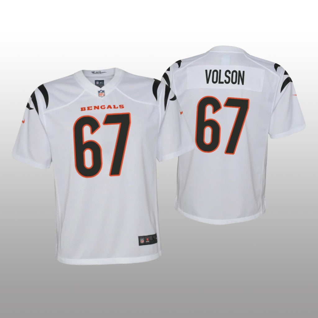 Cincinnati Bengals Cordell Volson White Jersey Game Youth