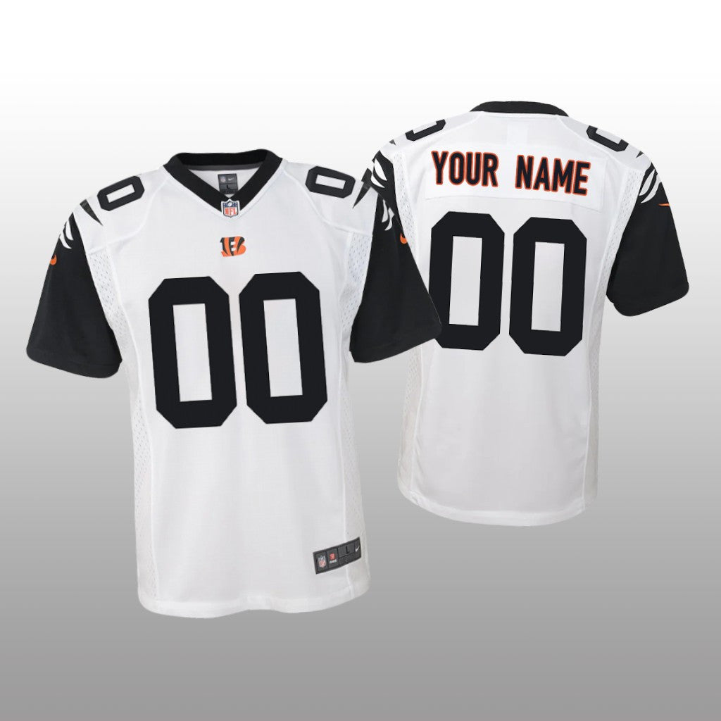 Cincinnati Bengals Custom White Jersey Game Youth