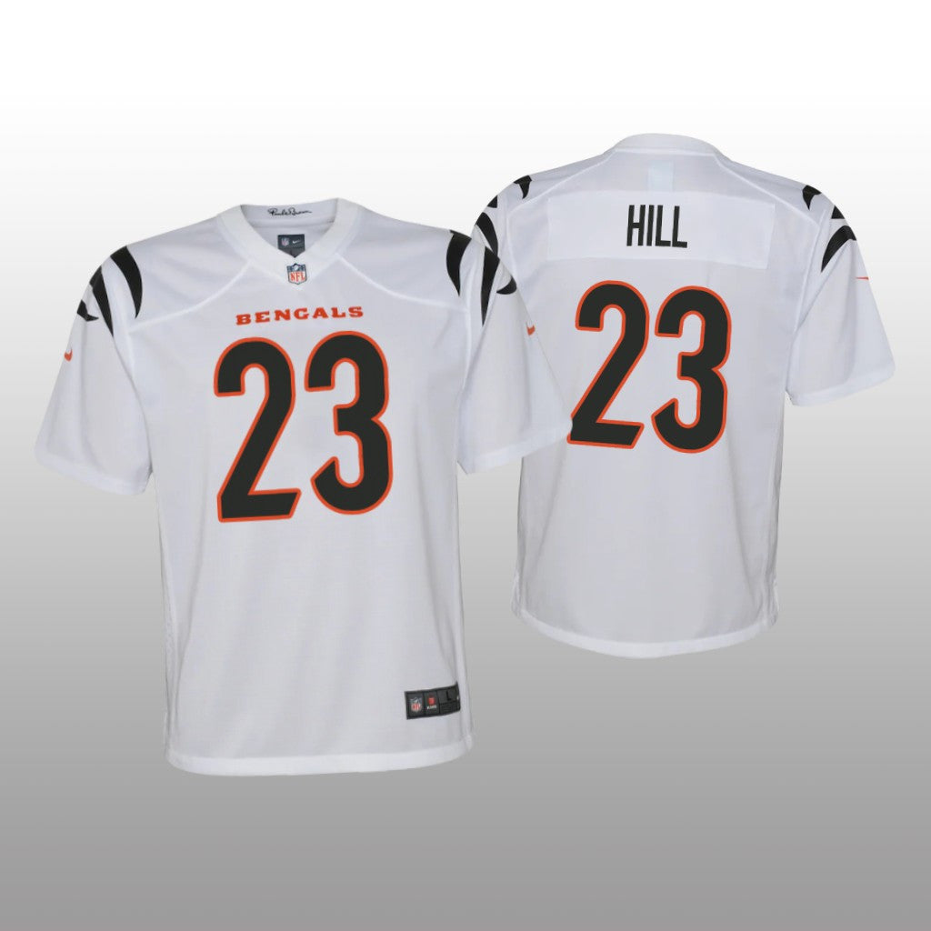 Cincinnati Bengals Daxton Hill White Jersey Game Youth