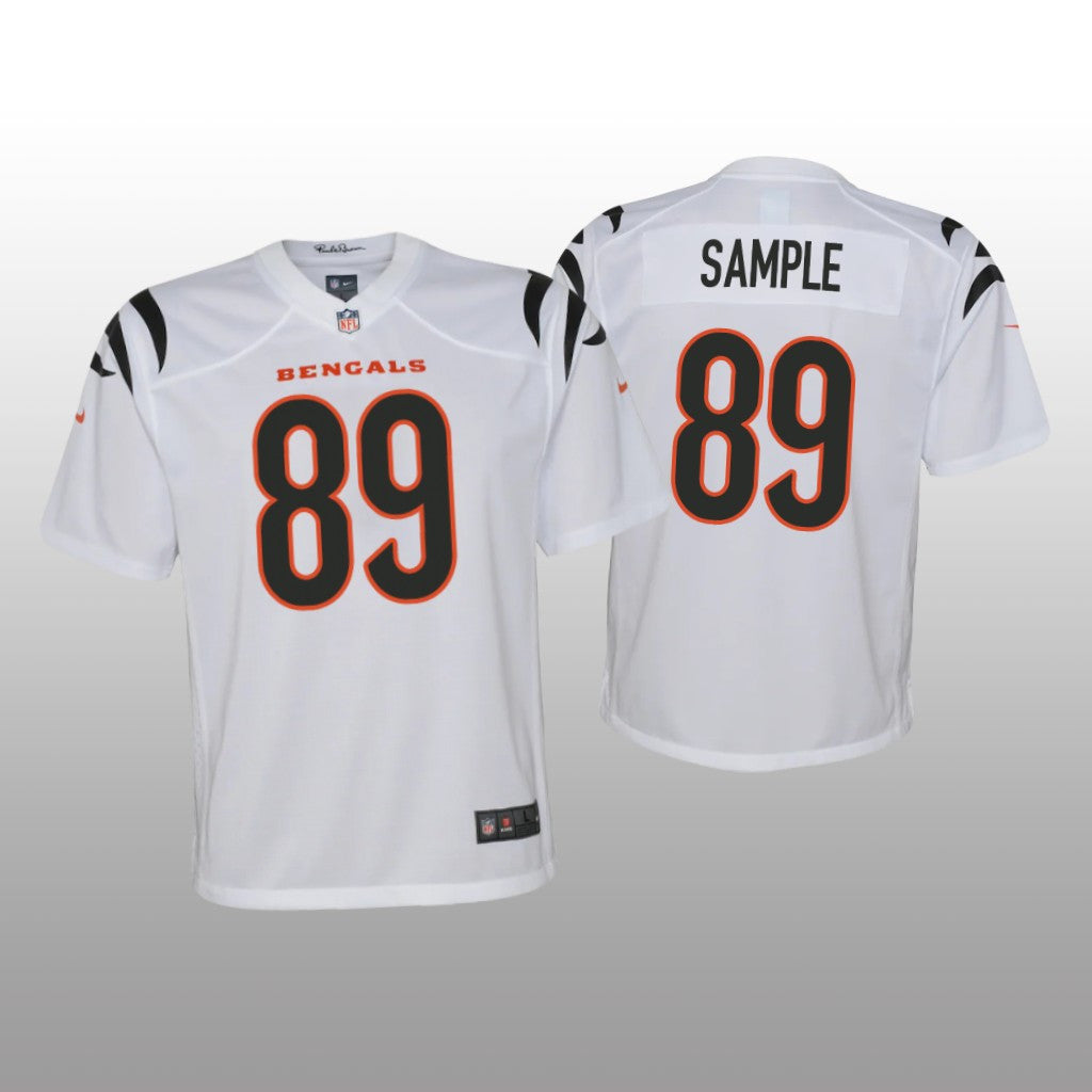 Cincinnati Bengals Drew Sample White Jersey Game Youth