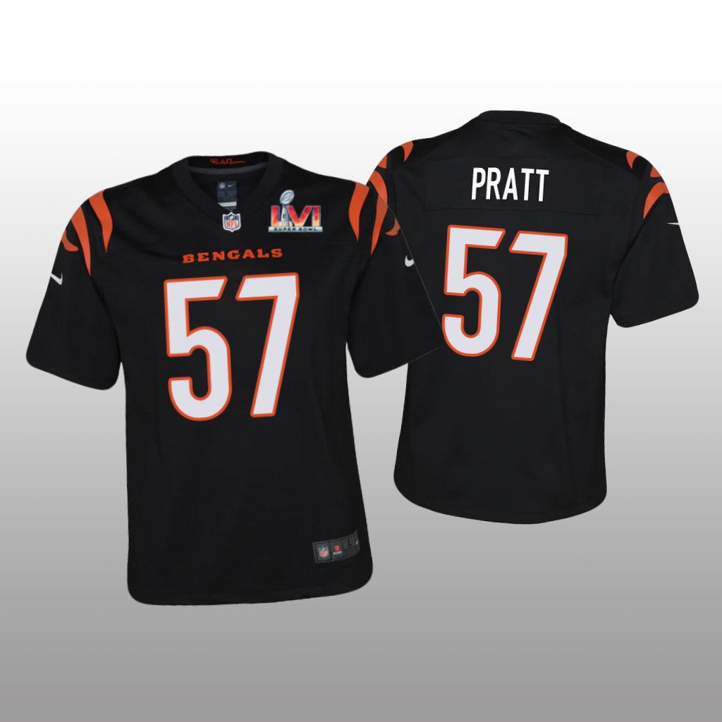 Cincinnati Bengals Germaine Pratt Black Game Jersey Super Bowl LVI Youth