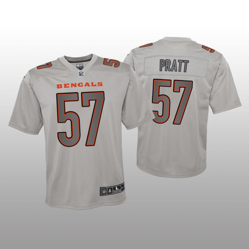 Cincinnati Bengals Germaine Pratt Gray Jersey Atmosphere Fashion Game Youth