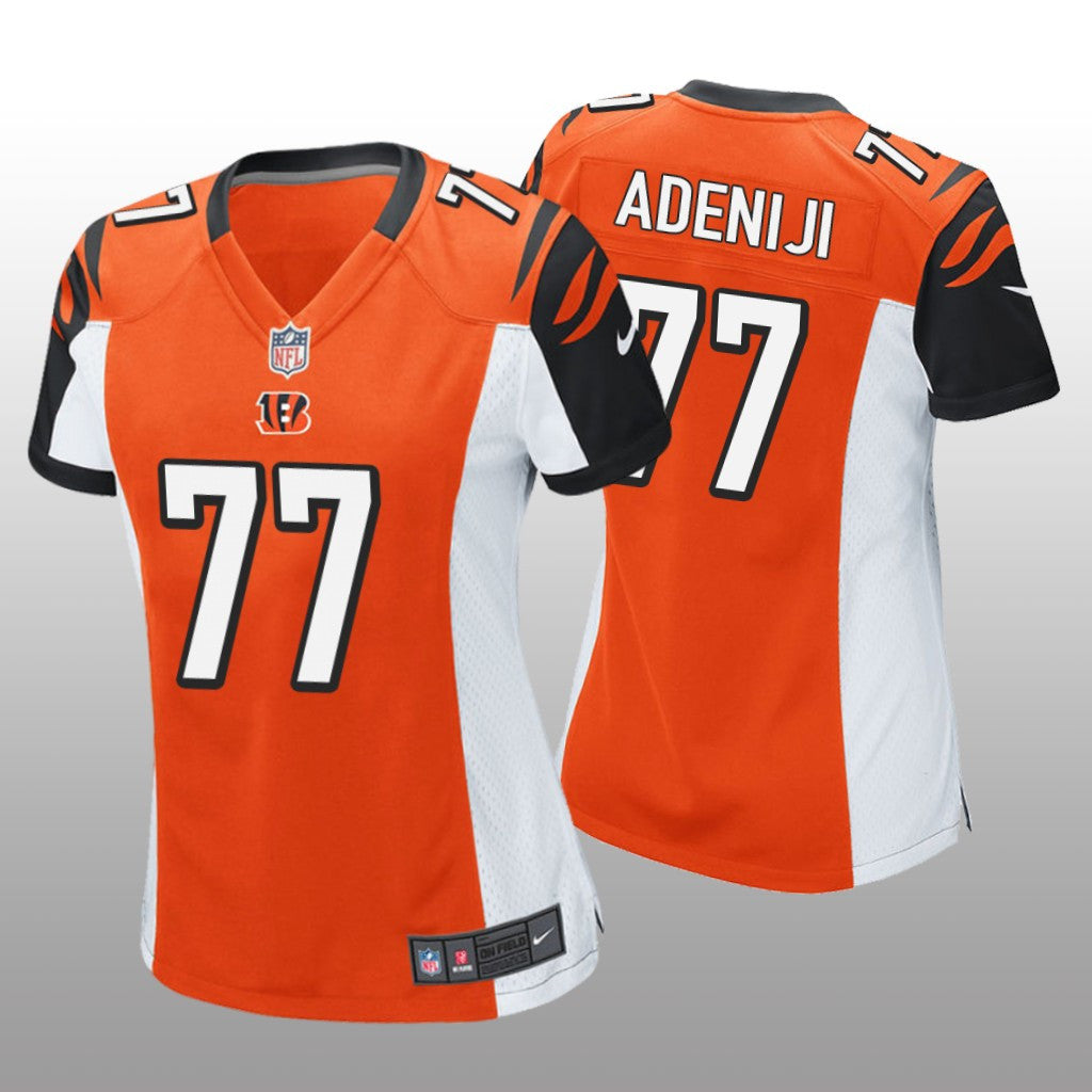 Cincinnati Bengals Hakeem Adeniji Orange Jersey Game Women's