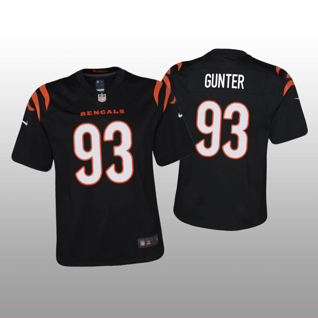 Cincinnati Bengals Jeffrey Gunter Black Jersey Game Youth