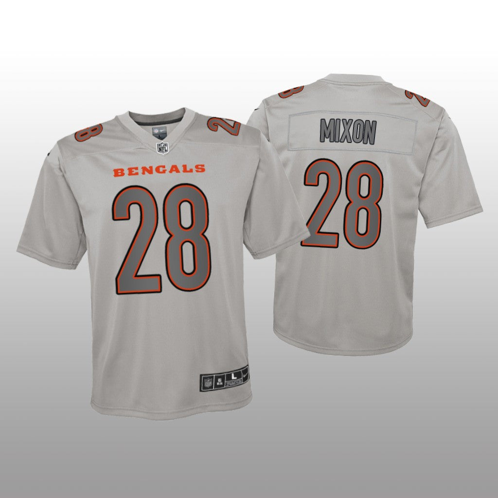 Cincinnati Bengals Joe Mixon Gray Jersey Atmosphere Fashion Game Youth