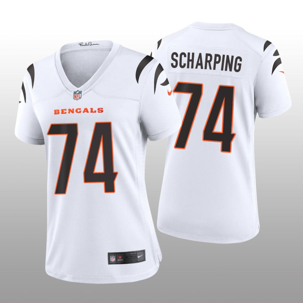Cincinnati Bengals Max Scharping White Jersey Game Women's