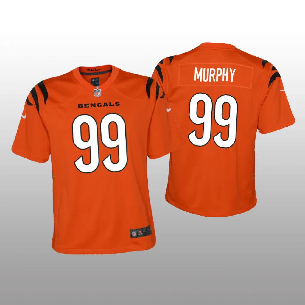 Cincinnati Bengals Myles Murphy Orange Jersey Alternate Game Youth