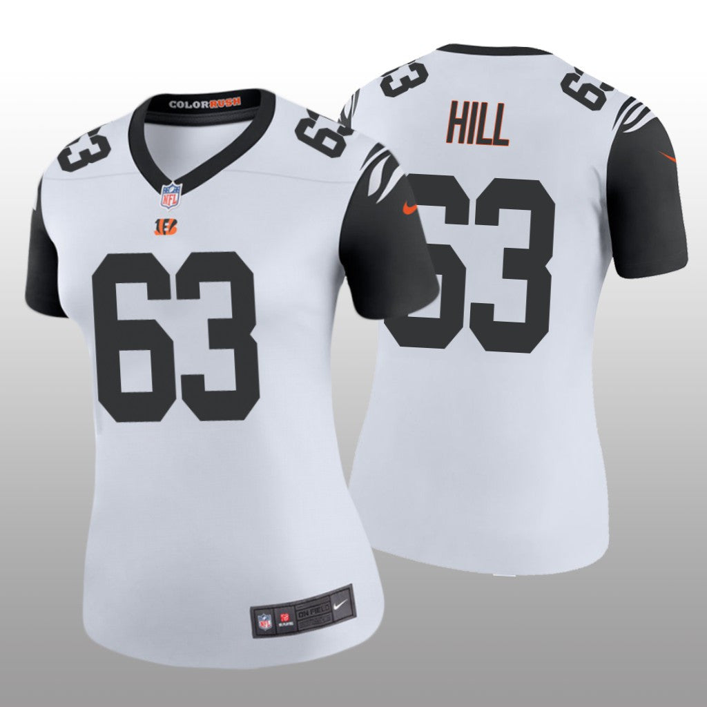 Cincinnati Bengals Trey Hill White Jersey Color Rush Legend Women's