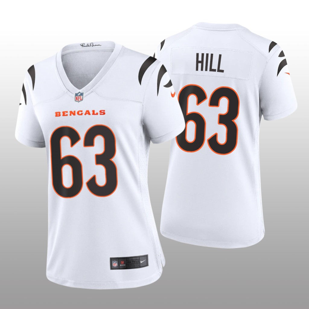 Cincinnati Bengals Trey Hill White Jersey Game Women's