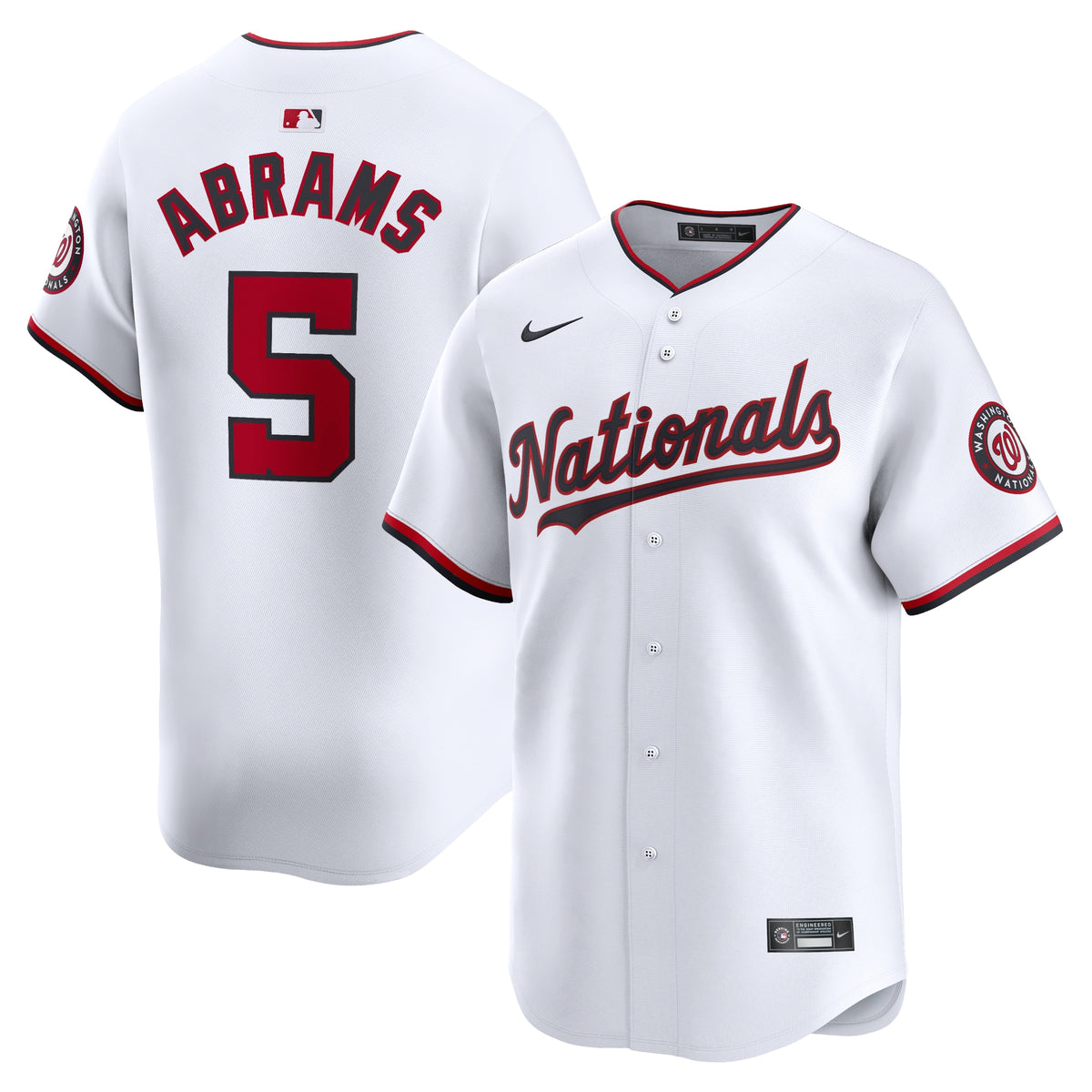 CJ Abrams Washington Nationals Nike Home Limited Player Jersey White