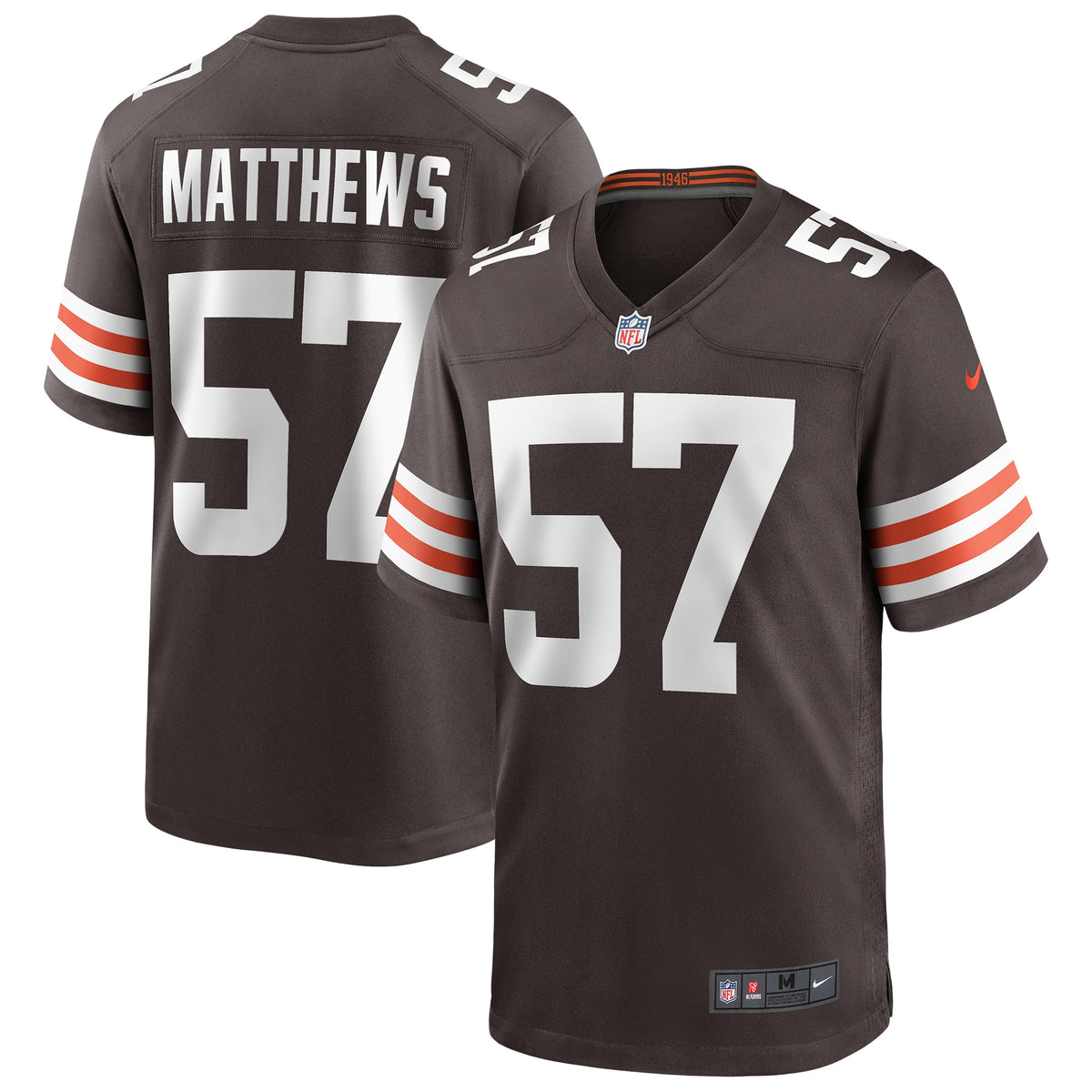 Clay Matthews Cleveland Browns Nike Game Retired Player Jersey Brown