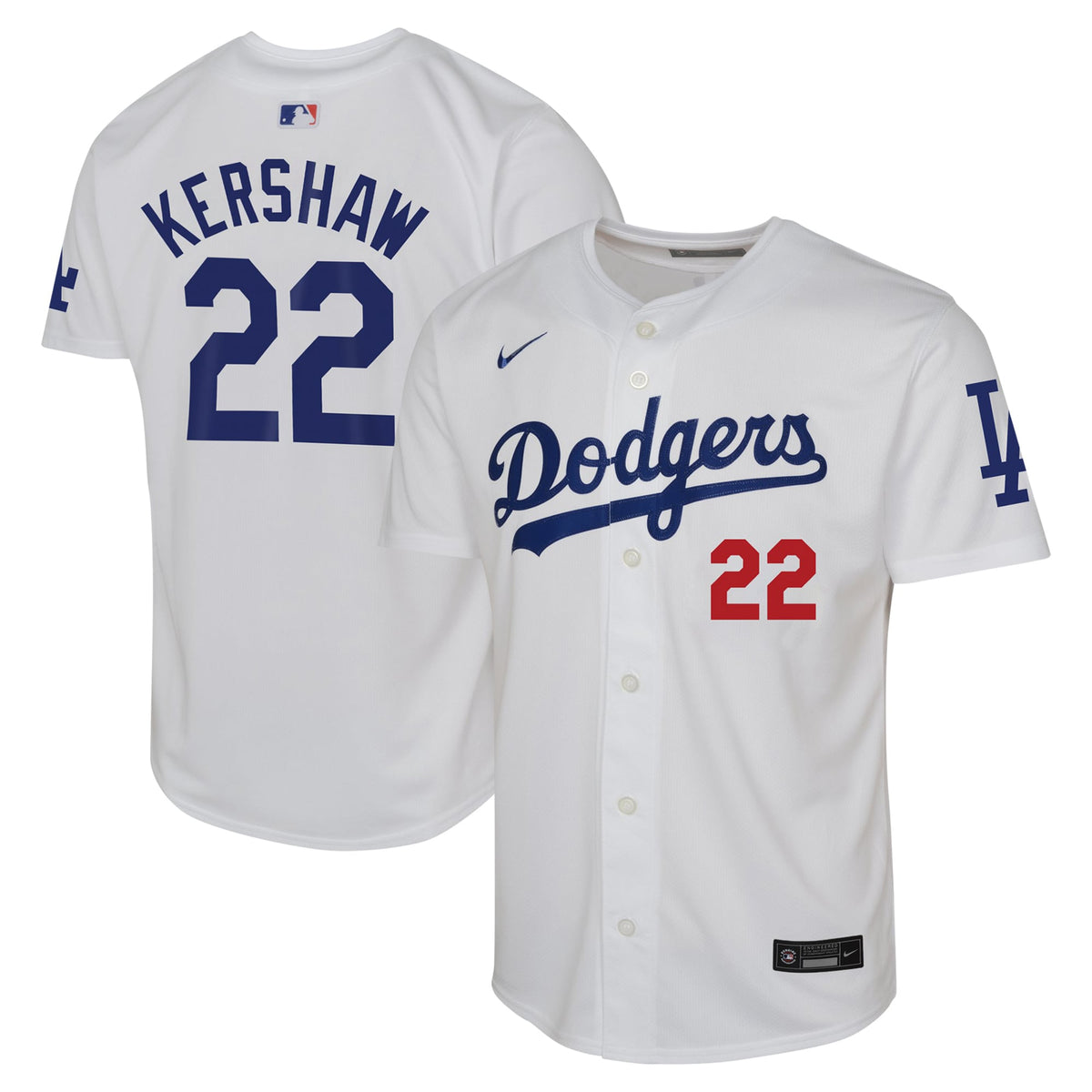 Clayton Kershaw Los Angeles Dodgers Nike Youth Home Limited Jersey White