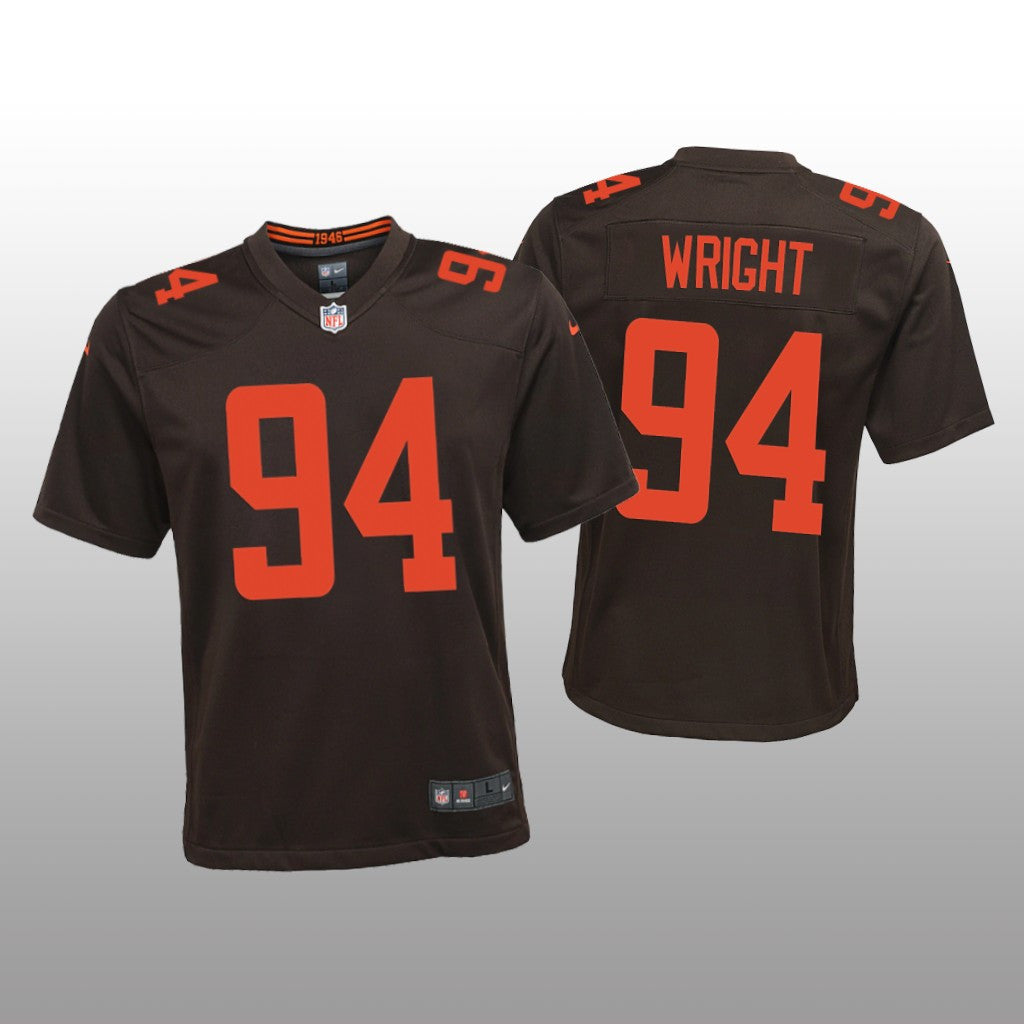 Cleveland Browns Alex Wright Brown Jersey Alternate Game Youth