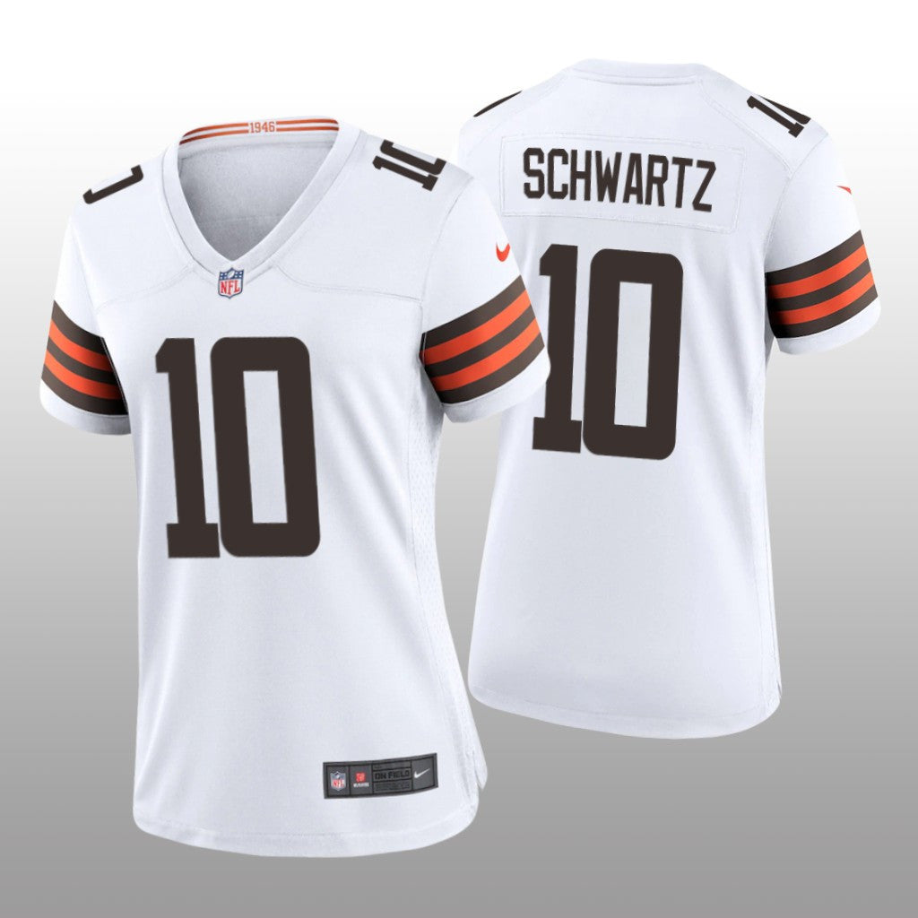 Cleveland Browns Anthony Schwartz White Jersey Game Women's