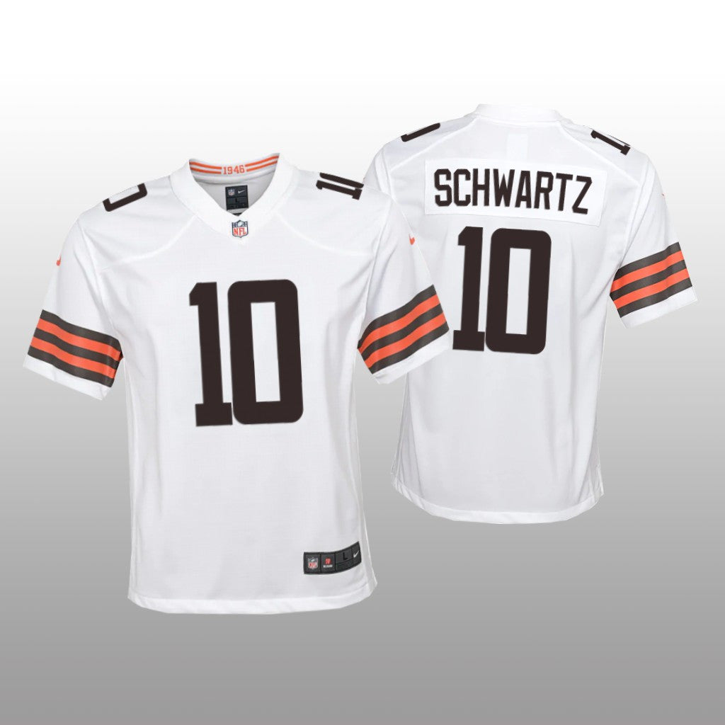 Cleveland Browns Anthony Schwartz White Jersey Game Youth