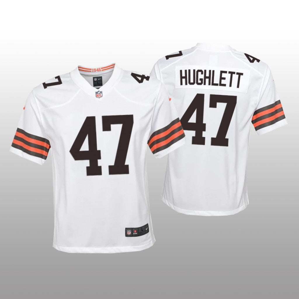 Cleveland Browns Charley Hughlett White Jersey Game Youth