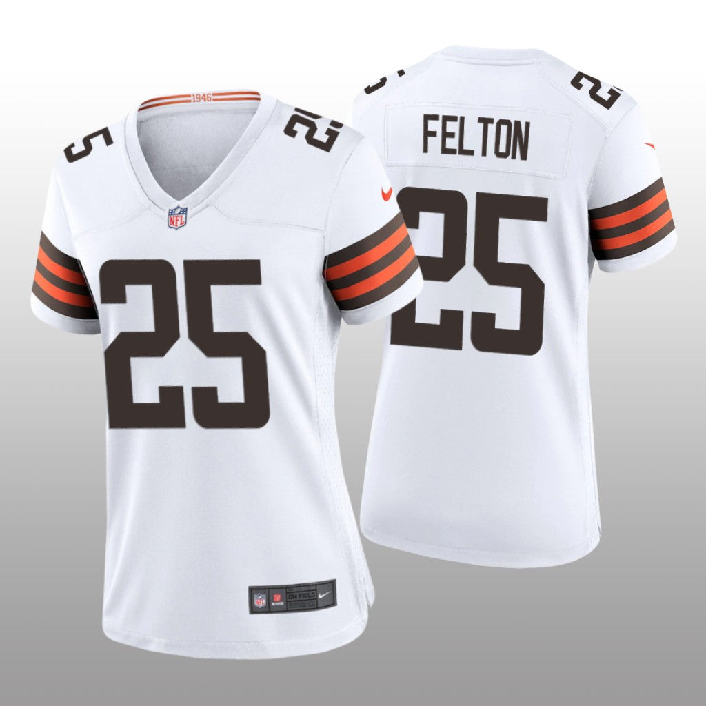 Cleveland Browns Demetric Felton White Jersey Game Women's