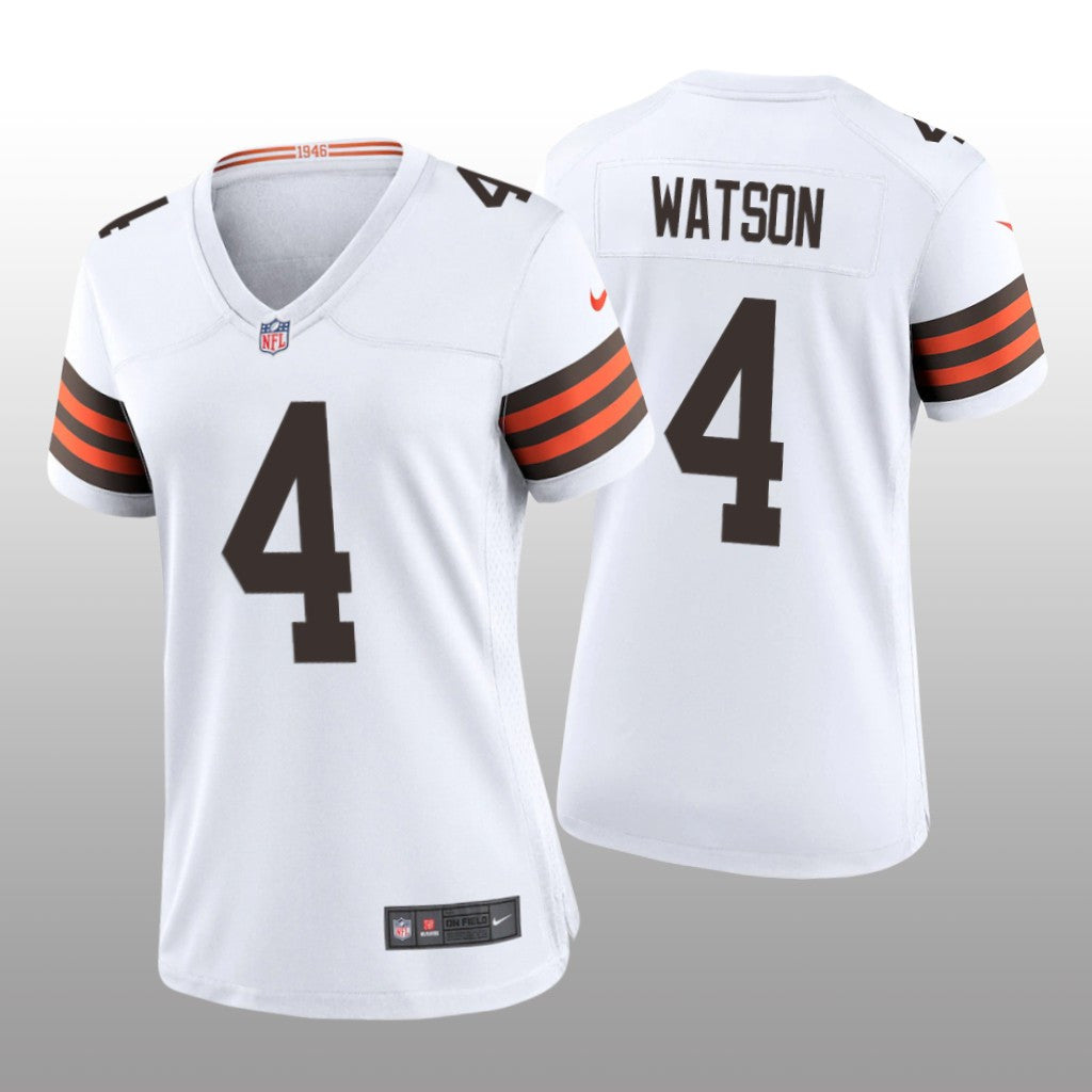 Cleveland Browns Deshaun Watson White Jersey Game Women's