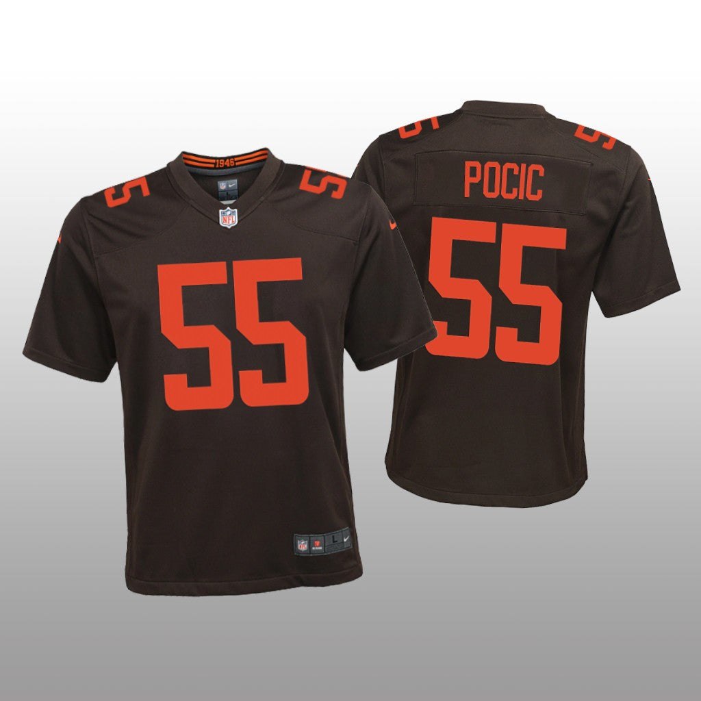 Cleveland Browns Ethan Pocic Brown Jersey Alternate Game Youth