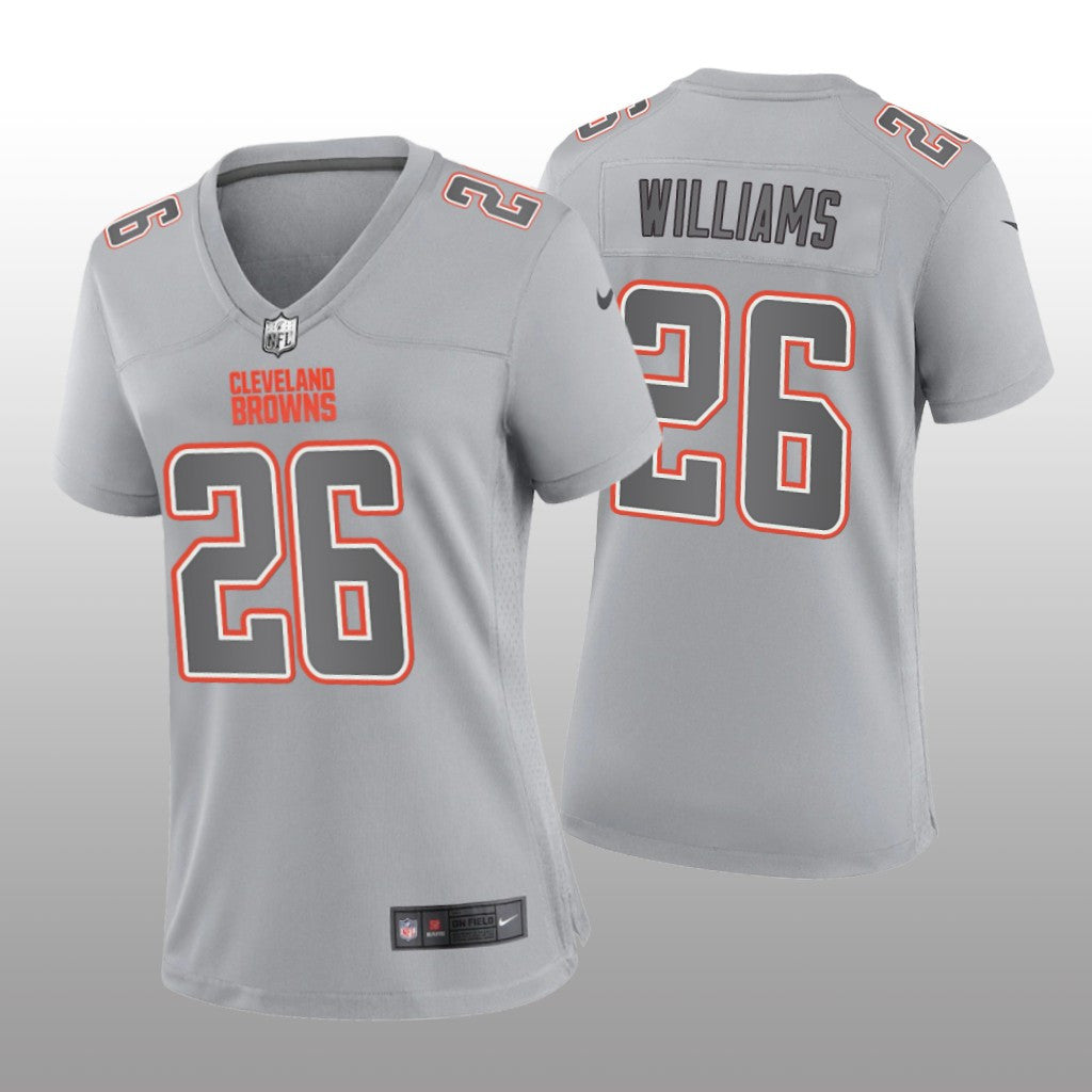 Cleveland Browns Greedy Williams Gray Jersey Atmosphere Fashion Game Women's