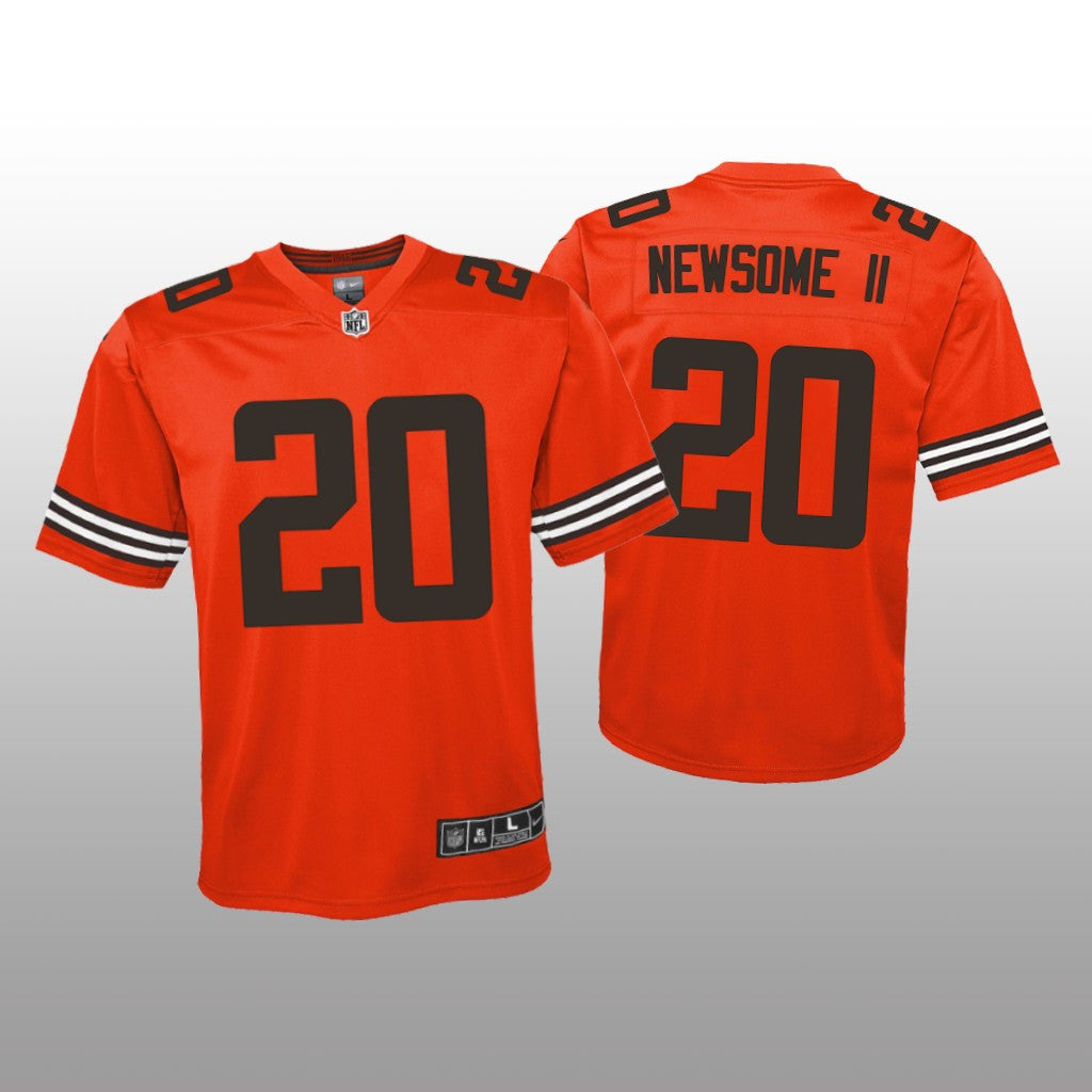 Cleveland Browns Greg Newsome II Orange Jersey Inverted Game Youth