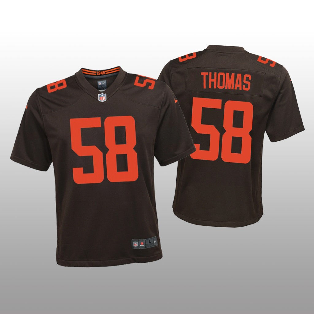 Cleveland Browns Isaiah Thomas Brown Jersey Alternate Game Youth