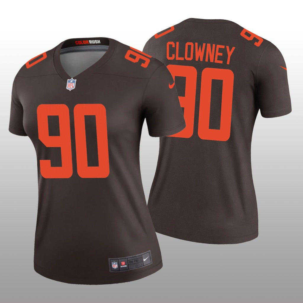 Cleveland Browns Jadeveon Clowney Brown Jersey Alternate Legend Women's
