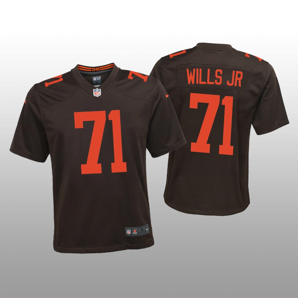Cleveland Browns Jedrick Wills Brown Jersey Alternate Game Youth
