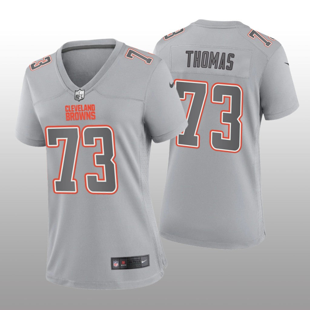 Cleveland Browns Joe Thomas Gray Jersey Atmosphere Fashion Game Women's