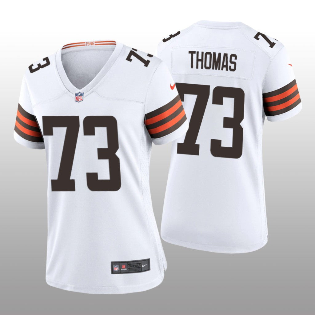 Cleveland Browns Joe Thomas White Jersey Game Women's