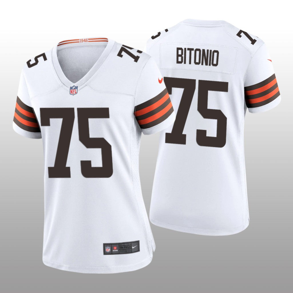 Cleveland Browns Joel Bitonio White Jersey Game Women's
