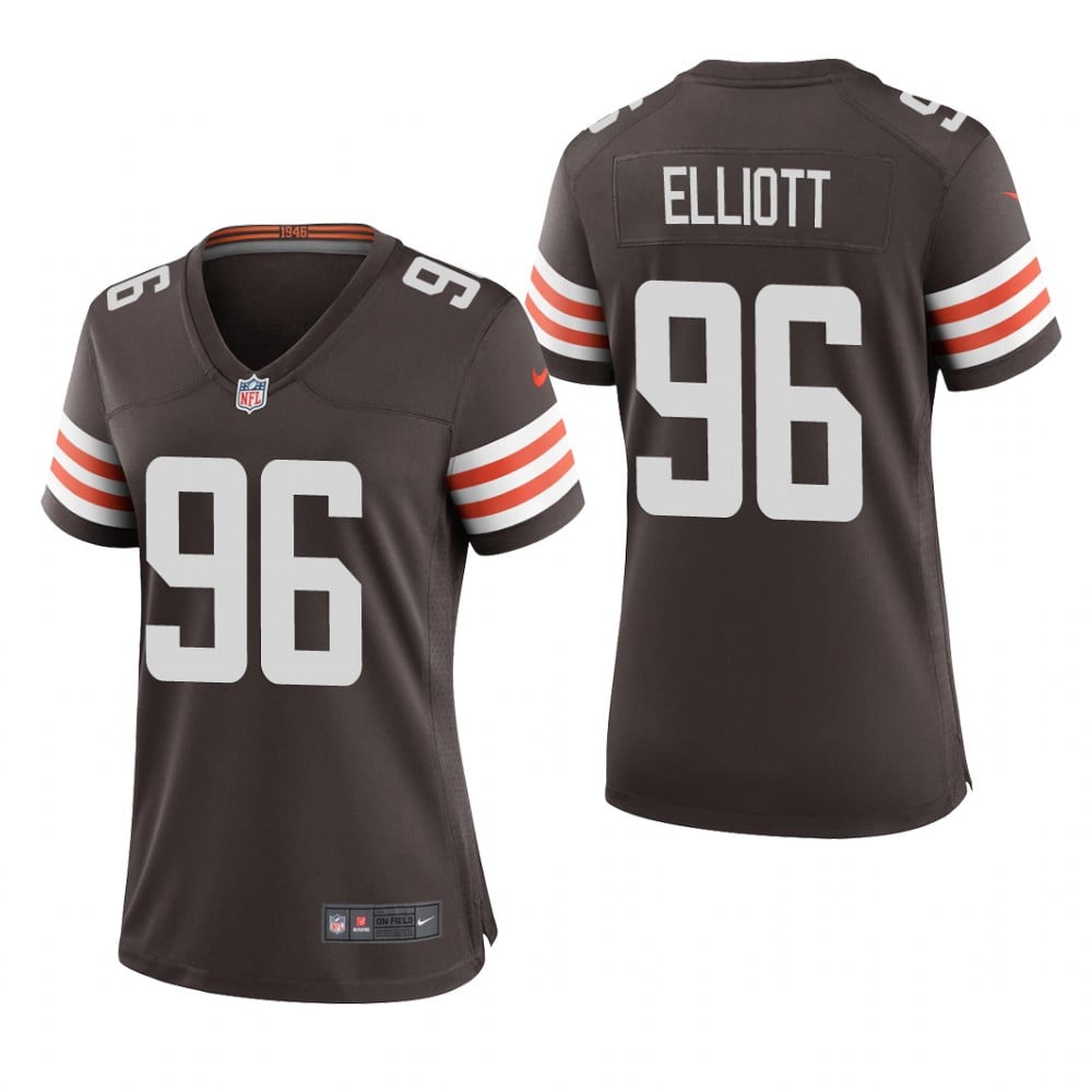 Cleveland Browns Jordan Elliott Brown Jersey Game Women's