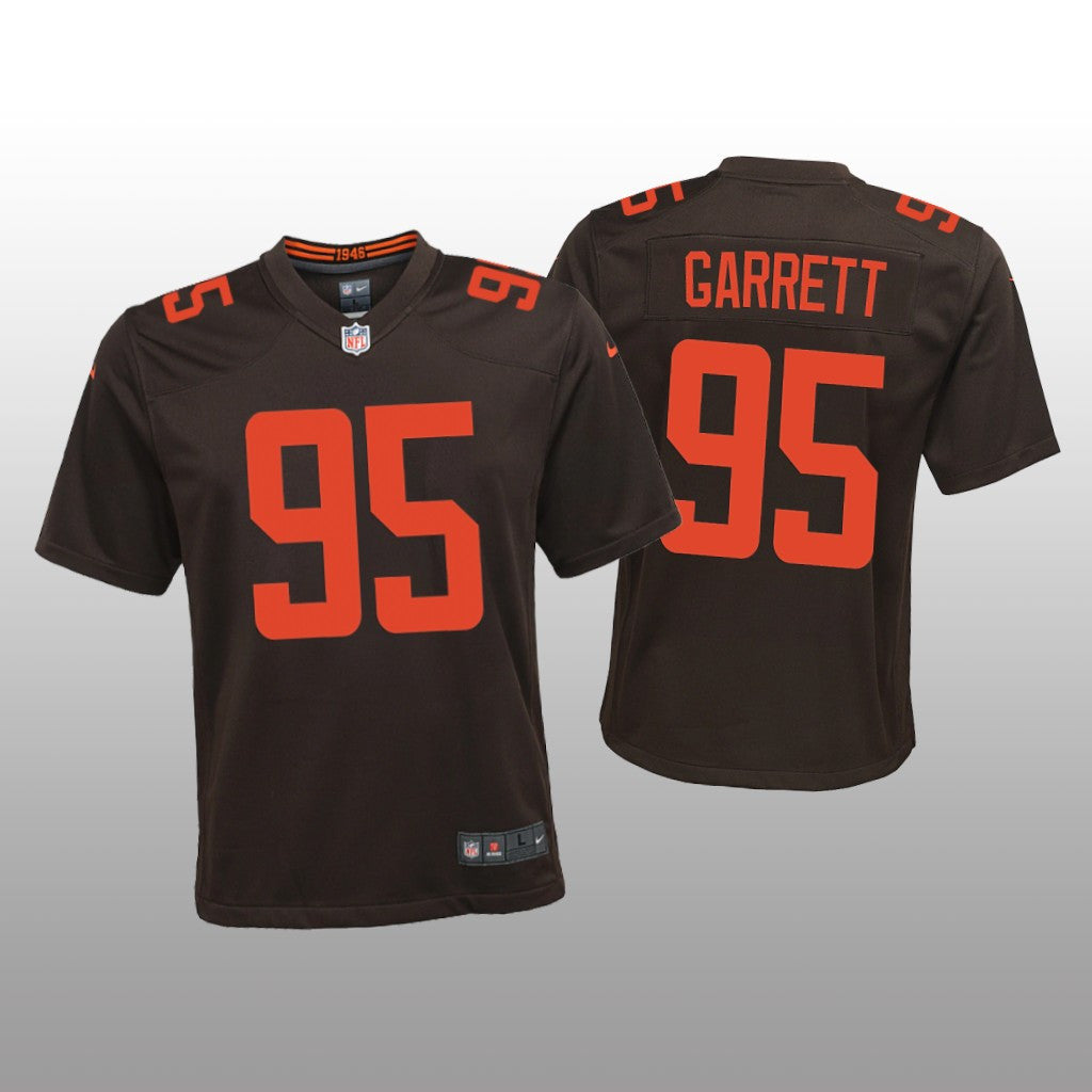 Cleveland Browns Myles Garrett Brown Jersey Alternate Game Youth