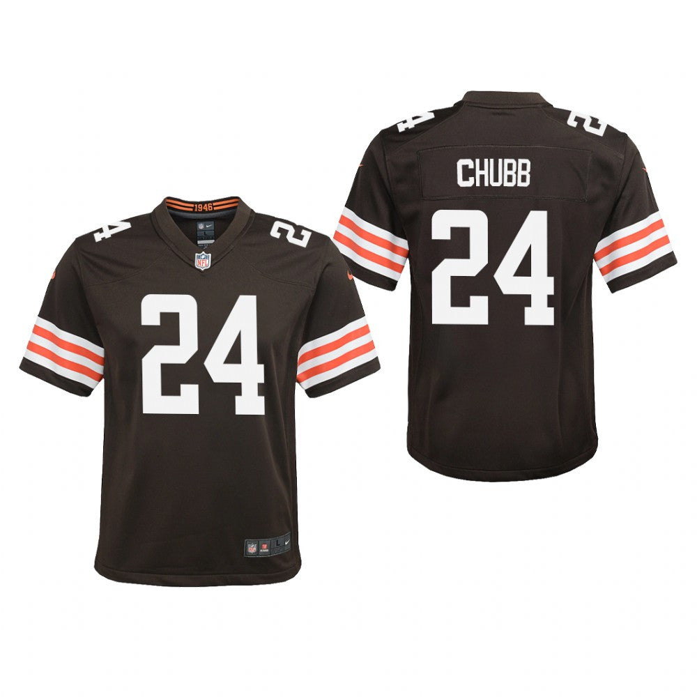 Cleveland Browns Nick Chubb Brown Jersey Game Youth