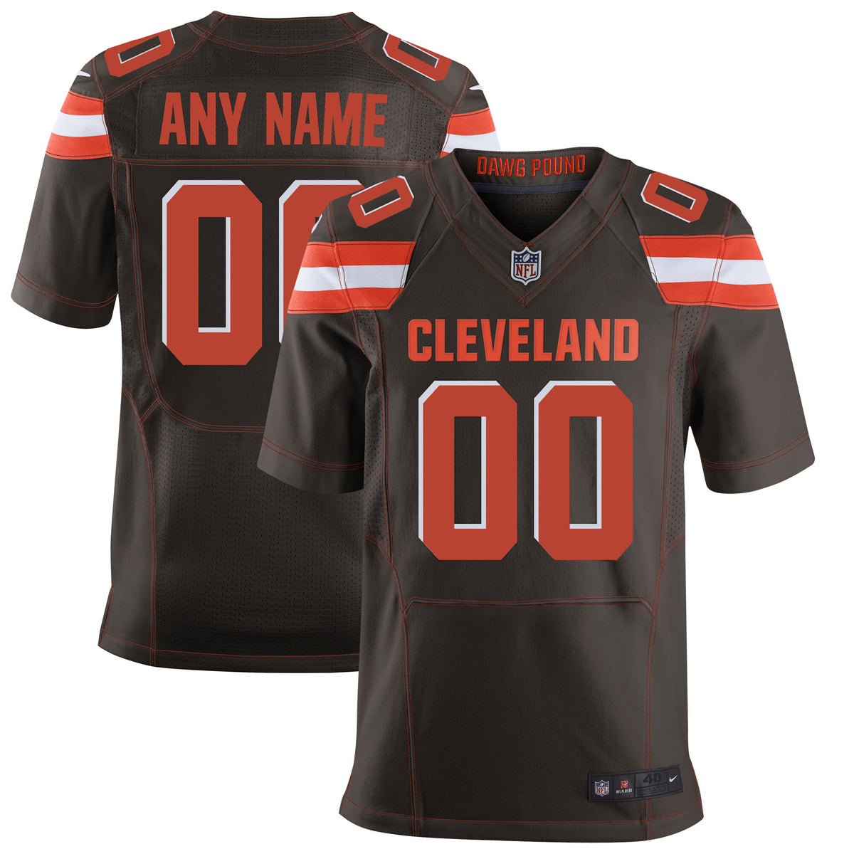 Cleveland Browns Nike Elite Custom Jersey Brown