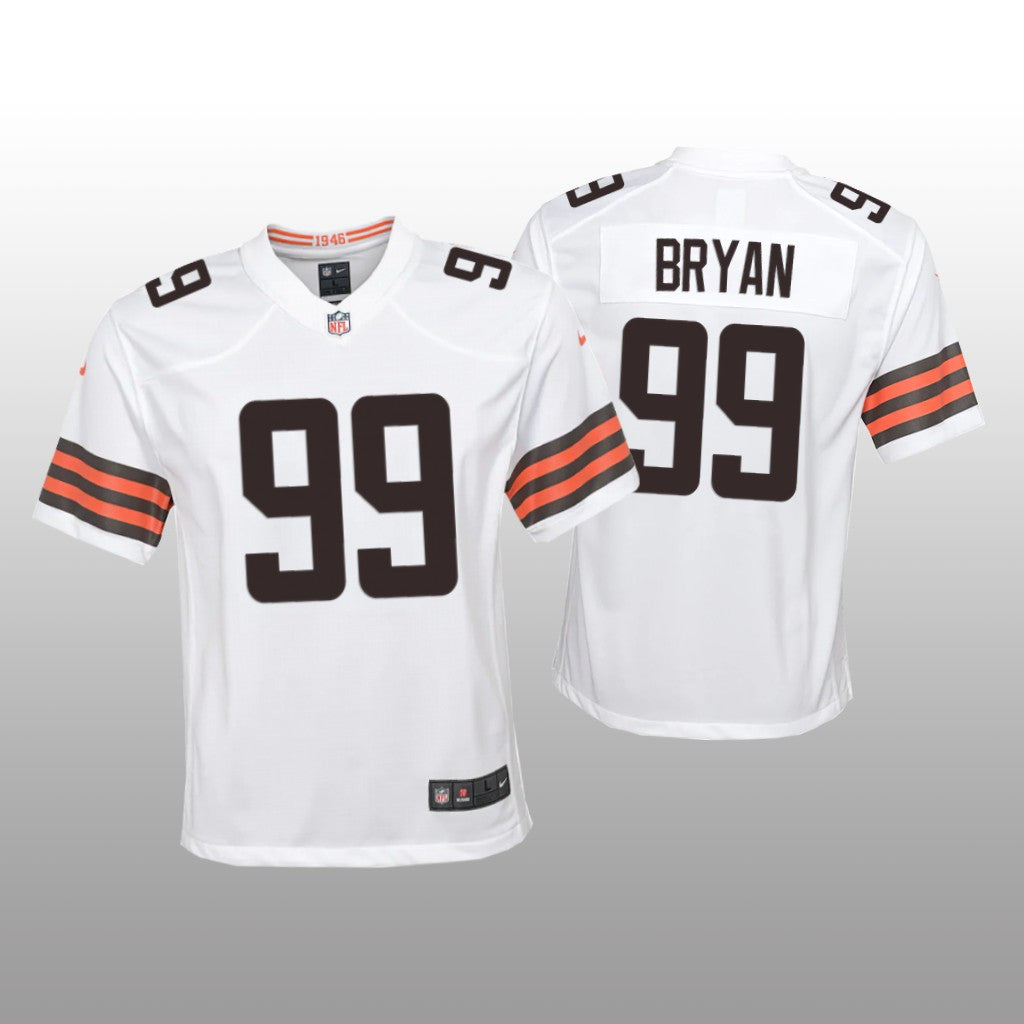 Cleveland Browns Taven Bryan White Jersey Game Youth