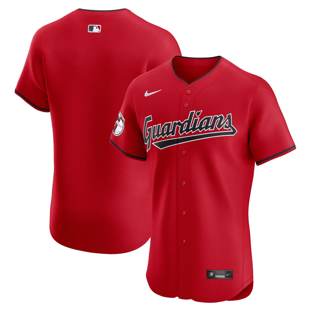 Cleveland Guardians Nike Alternate Vapor Premier Elite Patch Jersey Red