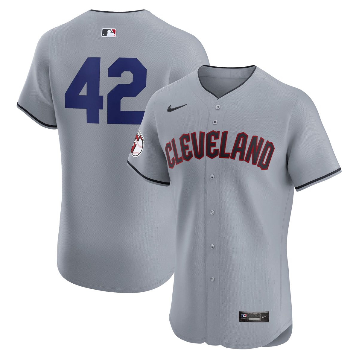 Cleveland Guardians Nike Road 2024 Jackie Robinson Day Elite Jersey Gray